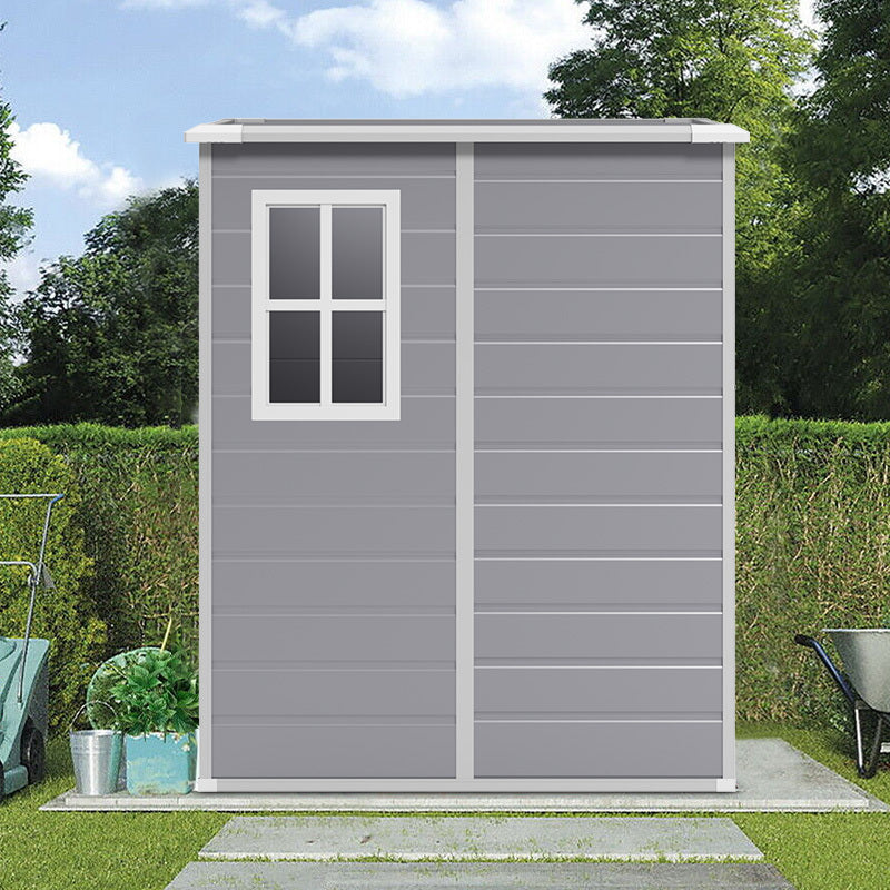 Grey Outdoor Plastic Storage Shed Tool Shed