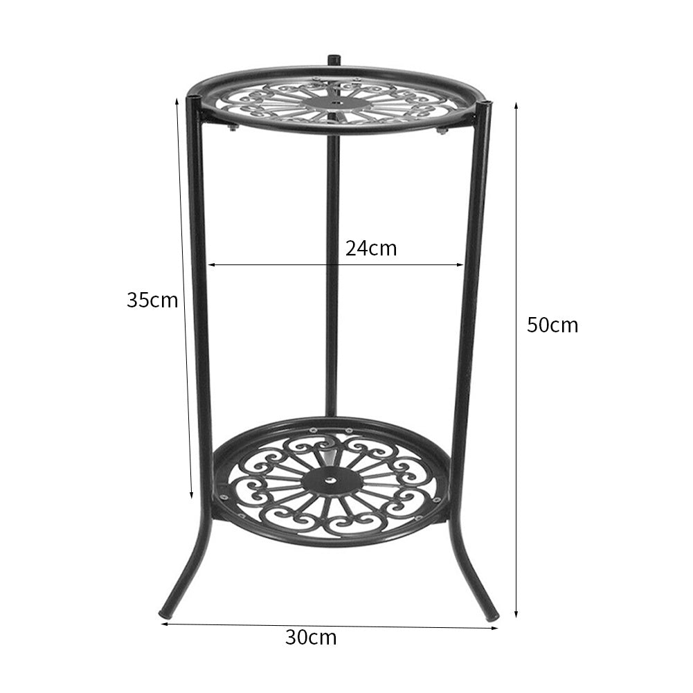 2 Tier Metal Plant Stand Flower Pot
