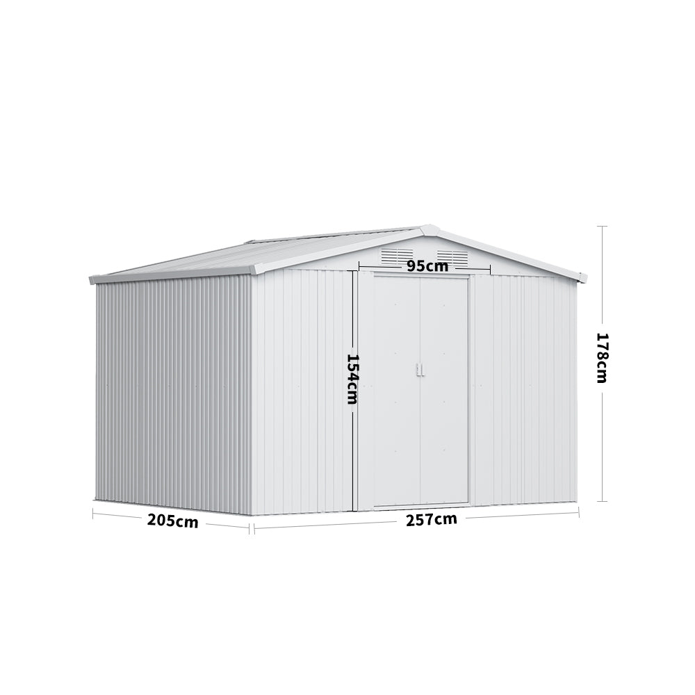 6ft x 8ft Metal Garden Shed Outdoor Tool shed,Green