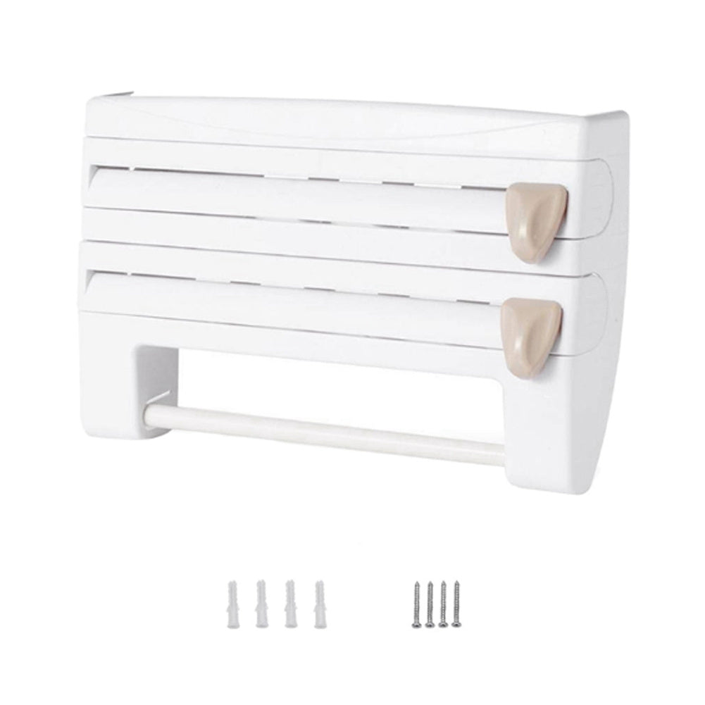 Wall Mounted Roll Dispenser Cling Film Tin Foil Holder