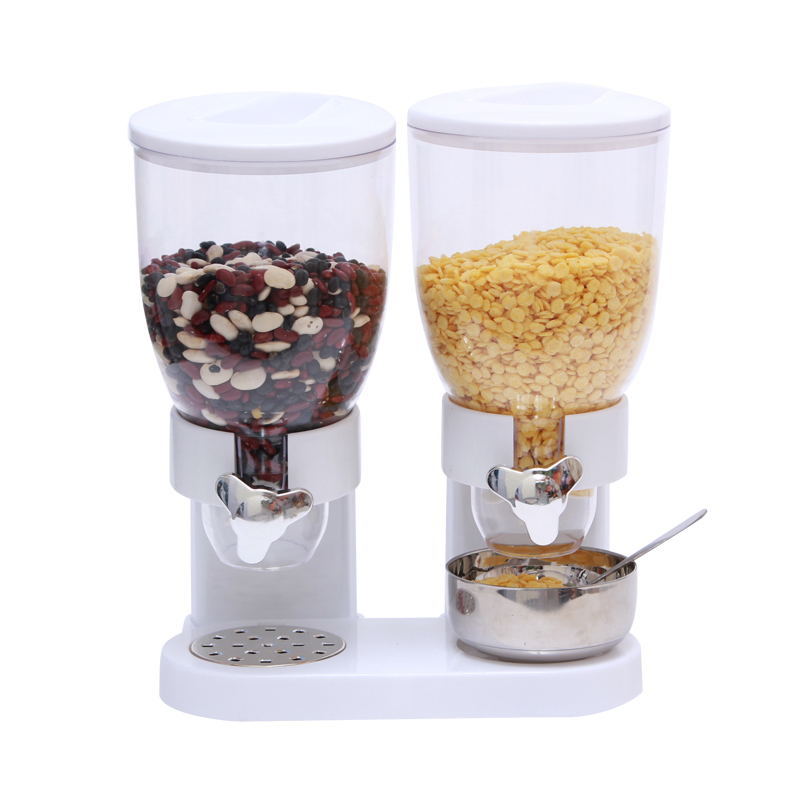 White Modern Food Dispenser Cereal Containers Storage Dispenser