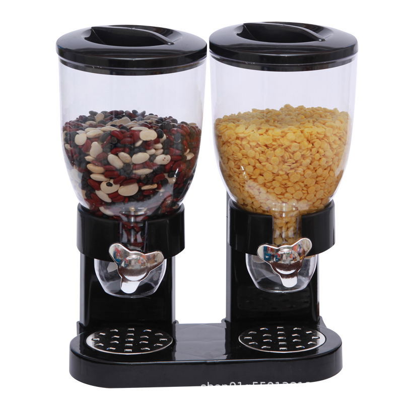 Black Modern Food Dispenser Cereal Containers Storage Dispenser