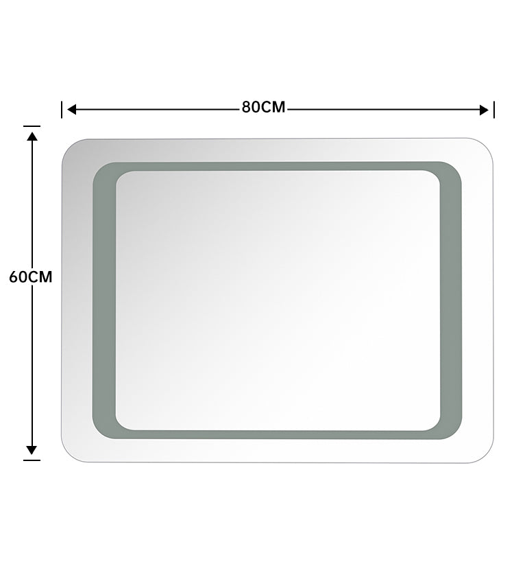 LED Illuminated Anti-fog Wall Mounted Mirror with CE Driver for Bathroom, 800x600MM