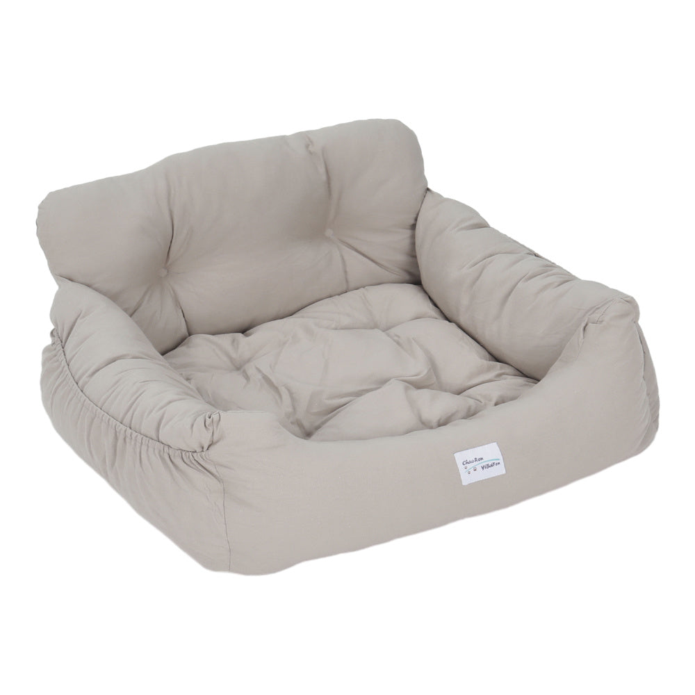 Light Grey 60cm Travel Pet Bed with Pockets