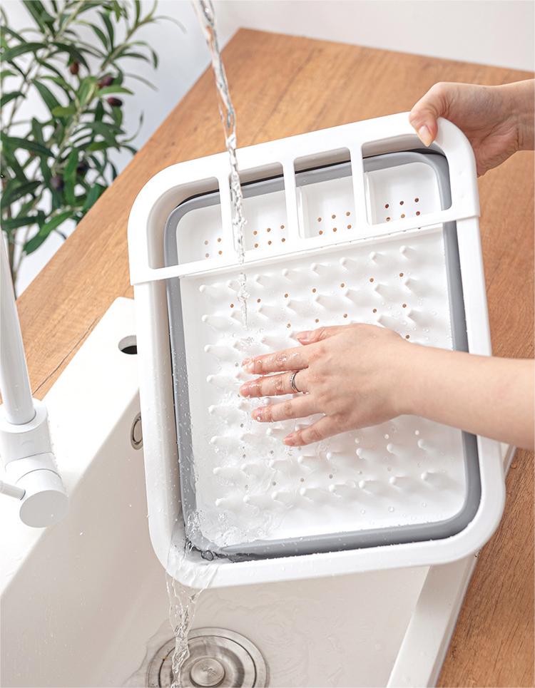 Plastic Collapsible Dish Rack Drainer
