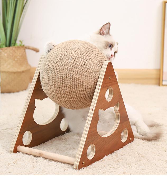 Cat Scratching Ball Natural Sisal Board Scratcher Pet Toy