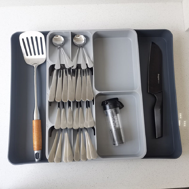 Expandable 12 Compartment Cutlery Tray Drawer Organiser