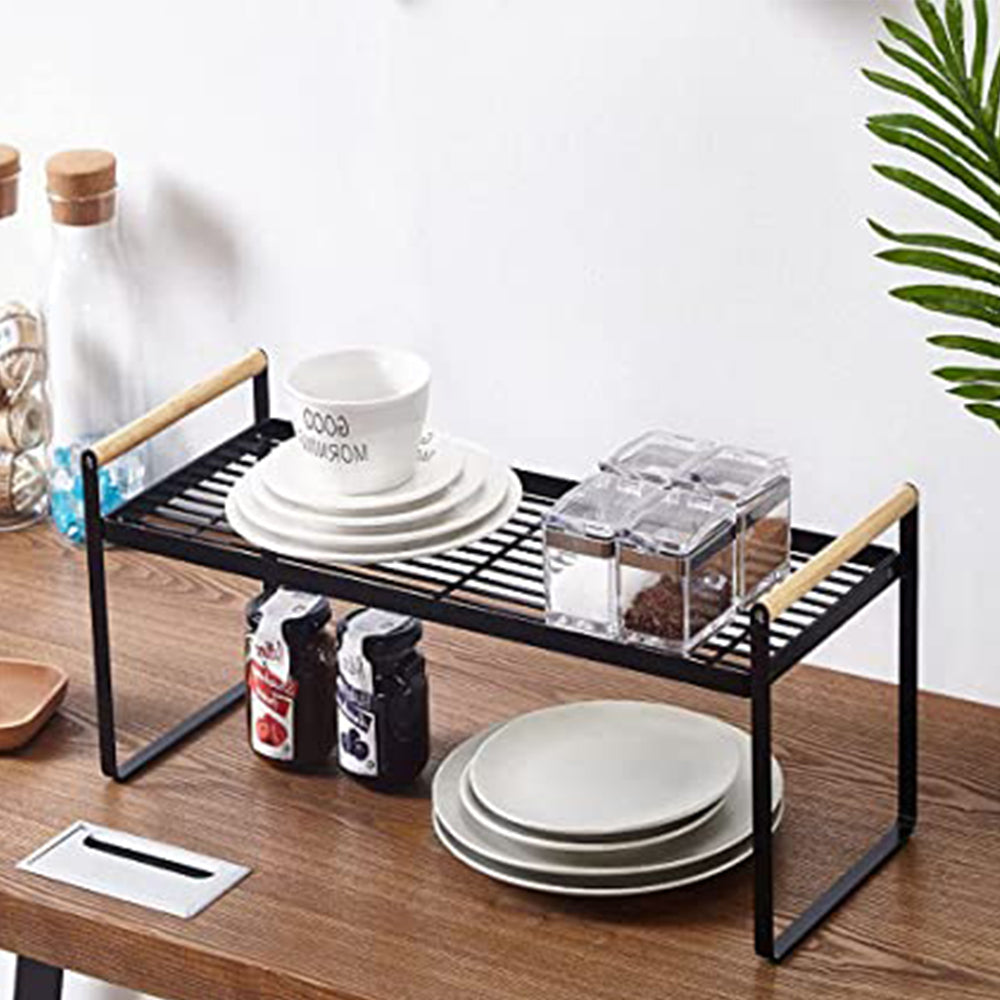 33cm Free Standing Kitchen Spice Herb Rack Holder Cupboard Organiser