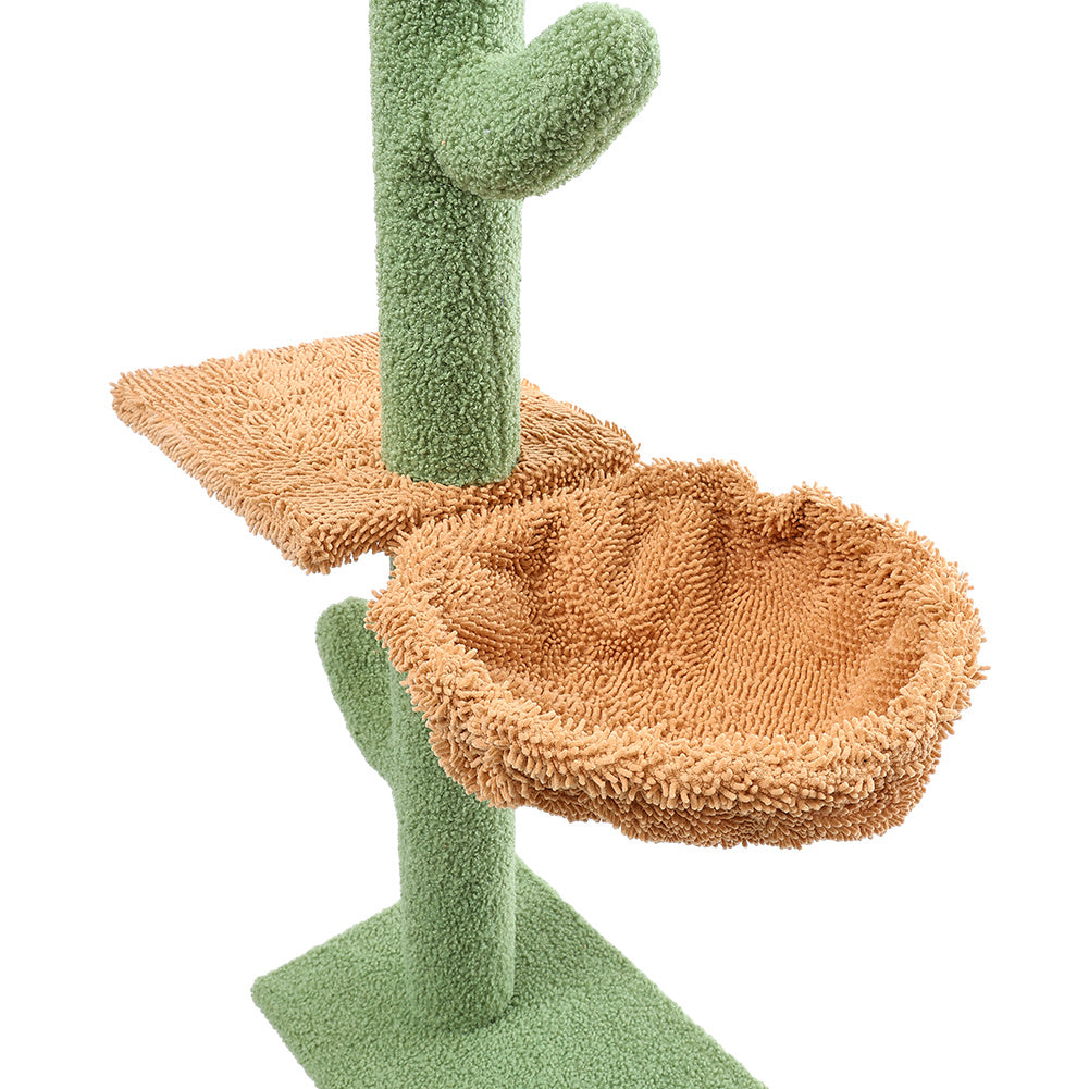 Green Cactus Scratching Post Cat Tree