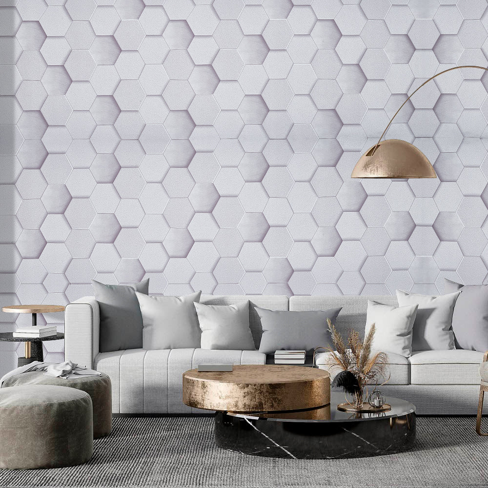 10M 3D Hexagonal PVC Self Adhesive Wallpaper