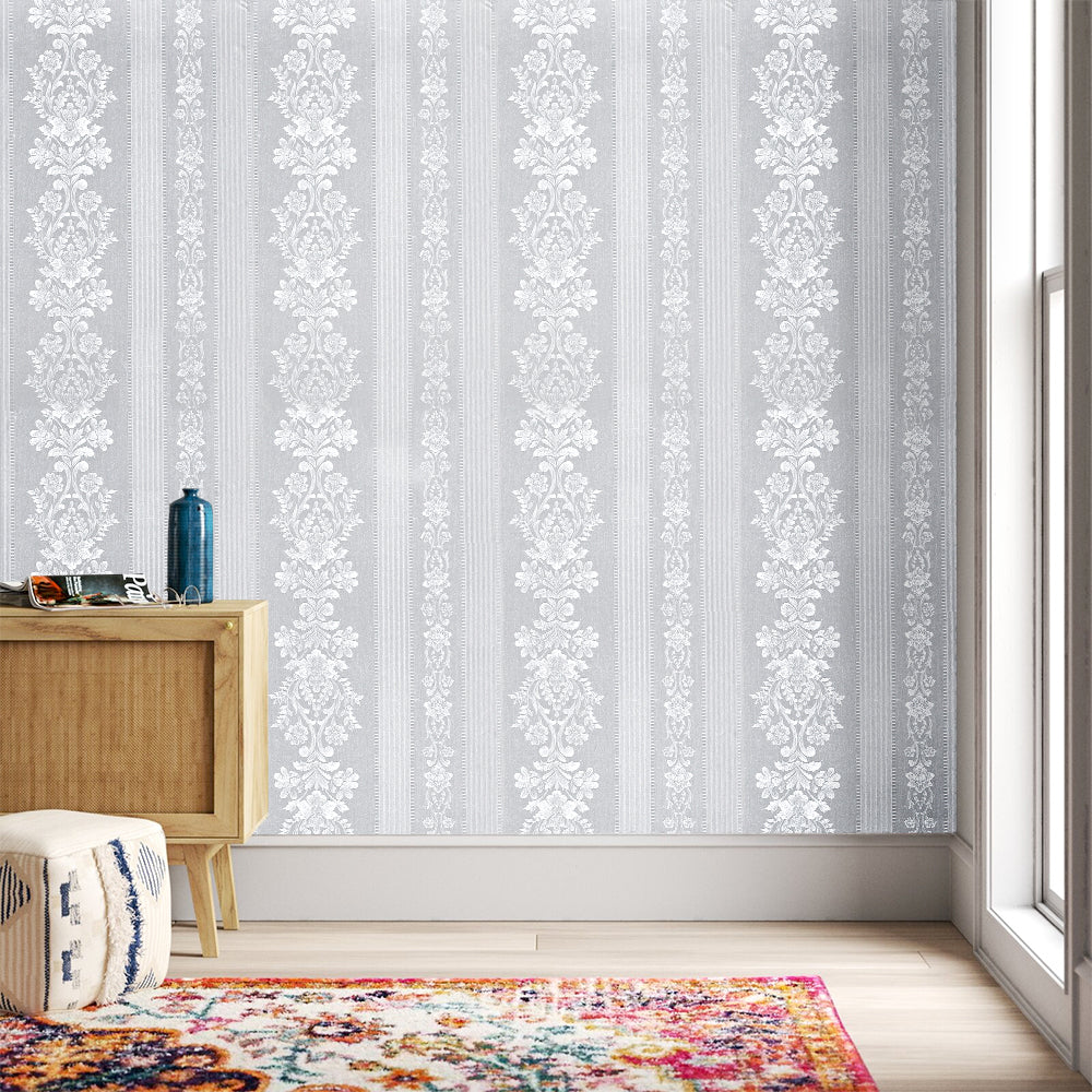 5m Retro Flower Textured PVC Self Adhesive Wallpaper Roll