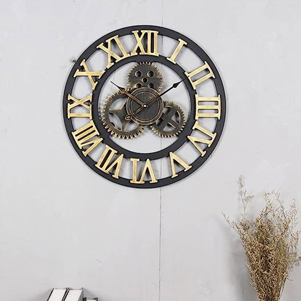 Retro Gear Silent Wall Clock