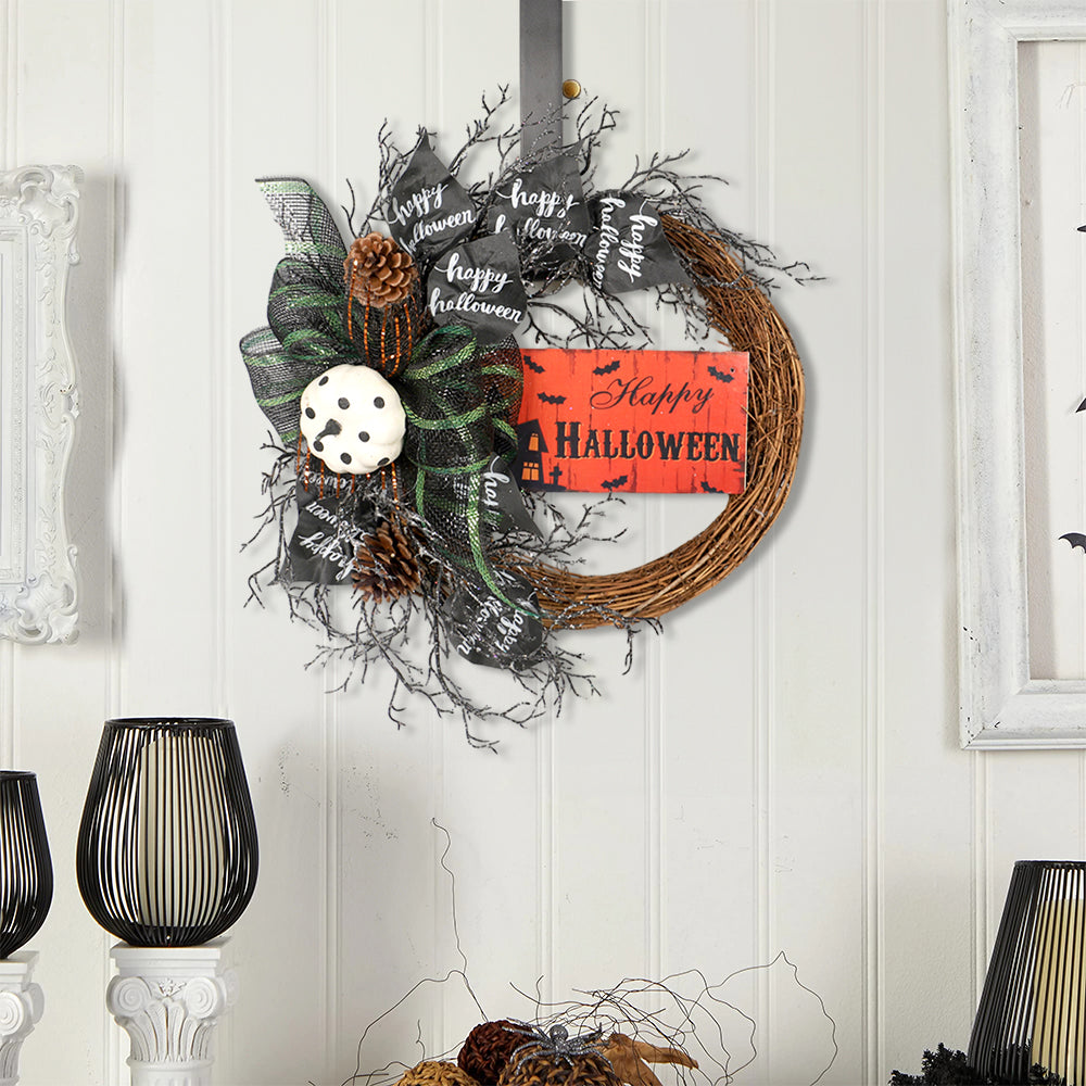 Halloween Wreath with Bows Home Decor