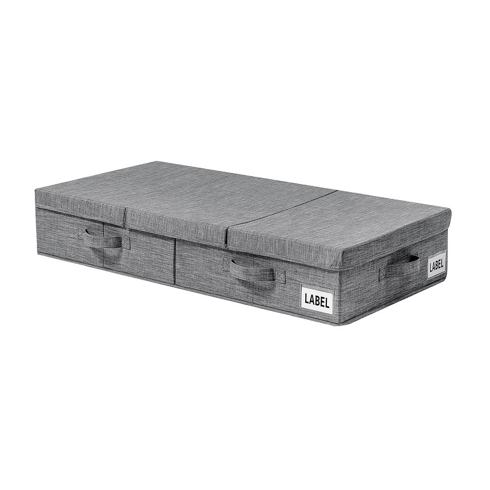 Underbed Fabric Clothes Organizer Durable Storage Box with Handles and Lid