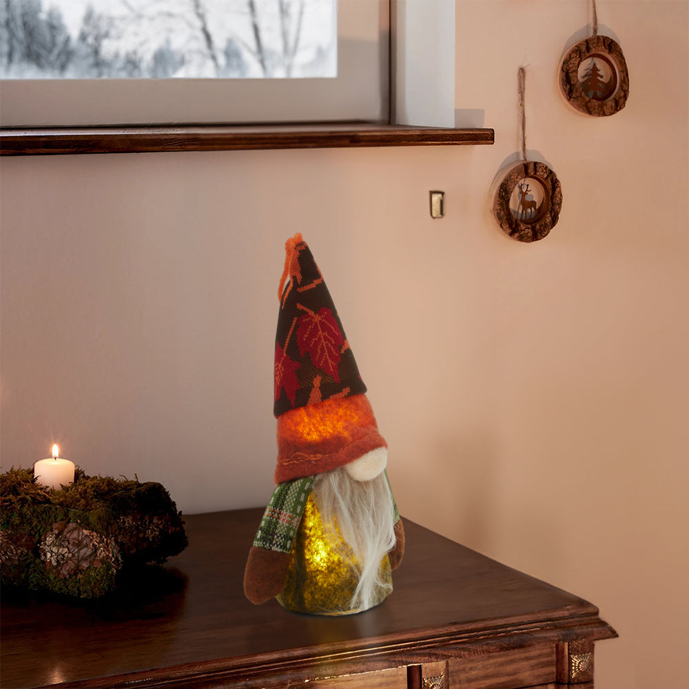 Halloween Gnome Plush Doll with Lights