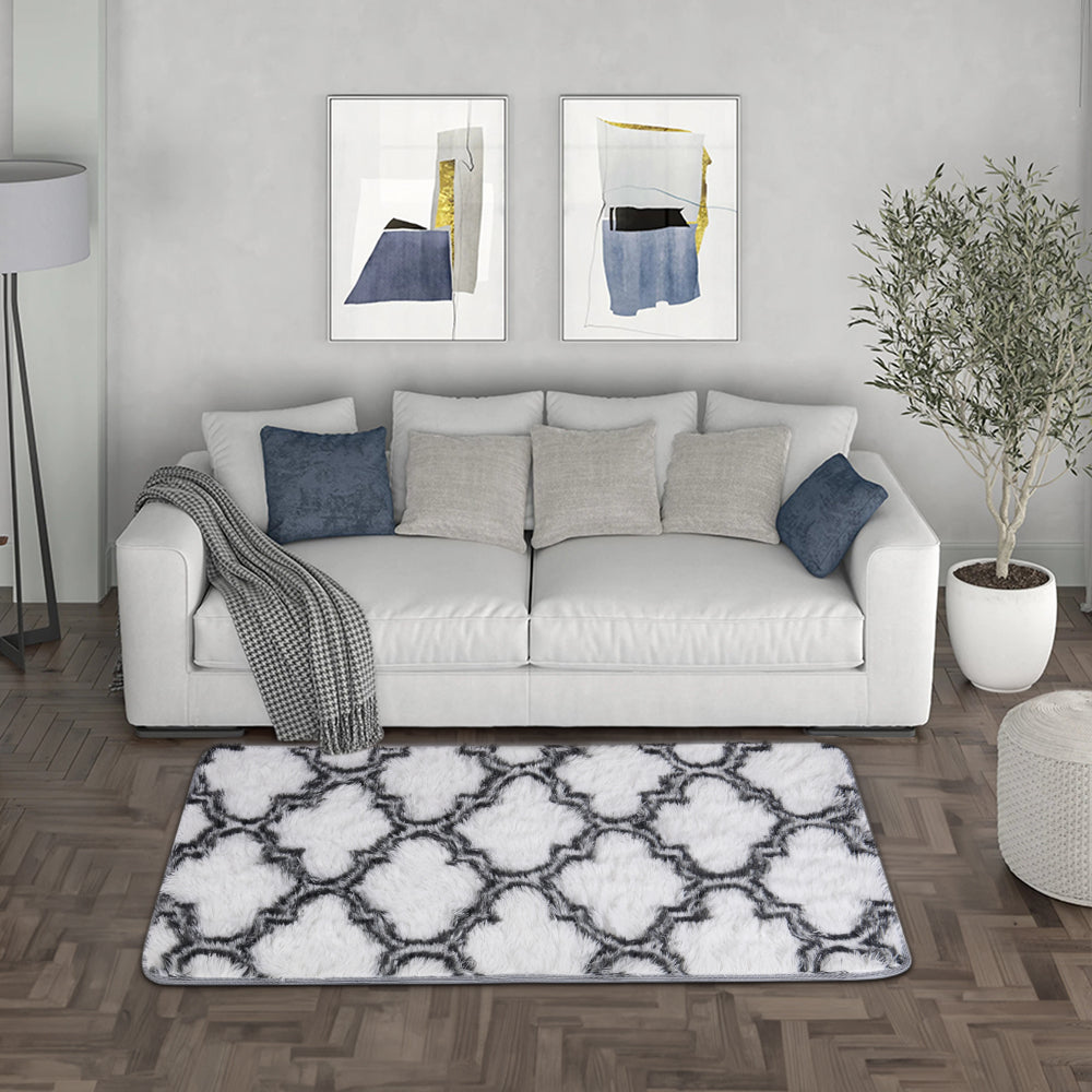 120cm Modern Geometric Indoor Shag Area Rug