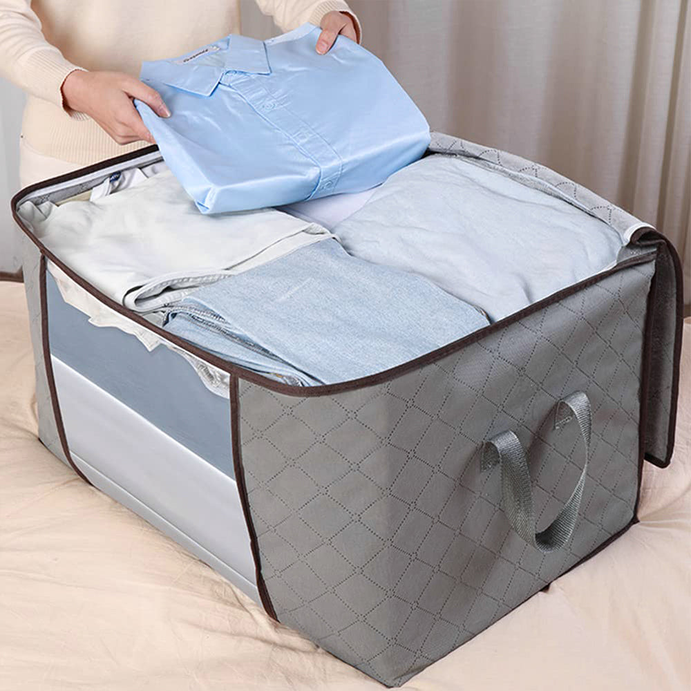 Fabric Storage Organizer with Clear Window and Foldable Design