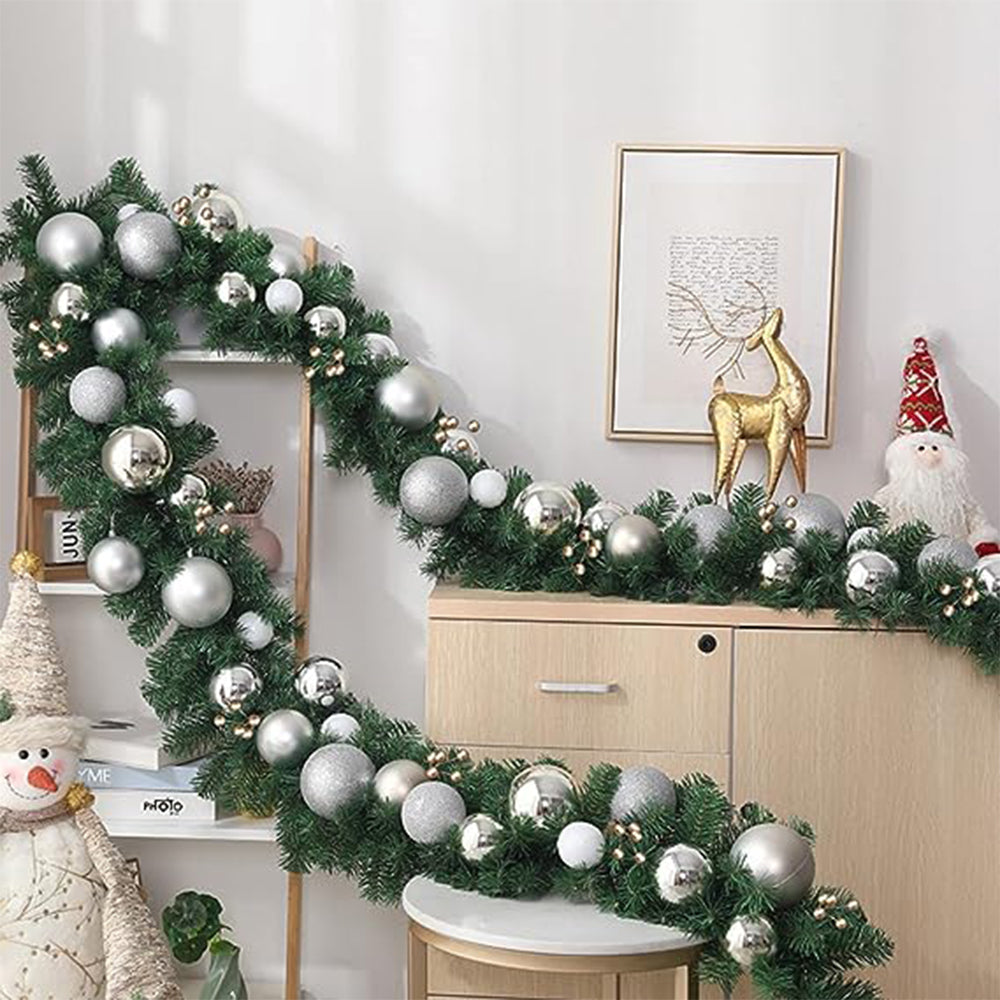 Artificial Plastic Pine Garland Christmas Hanging Decoration