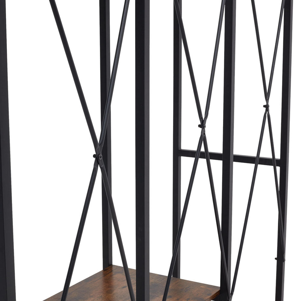 Large Freestanding Clothing Rack with Storage Shelves