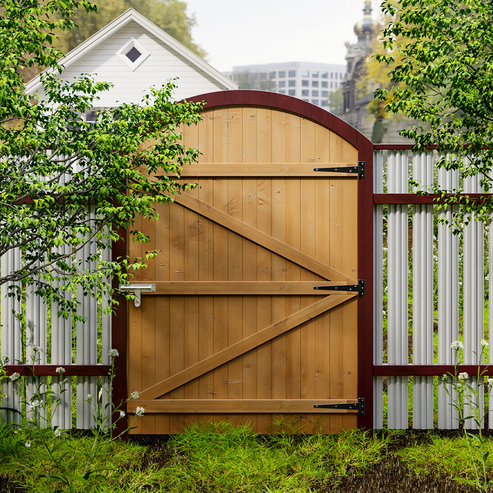 150cm Semi Braced Arch Top Strong Wooden Garden Gate