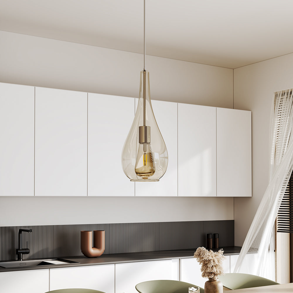 Droplet Glass 1 Head Pendant Light Fixture