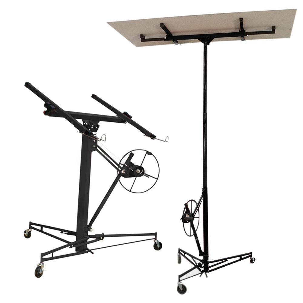 Black 16ft Drywall Hoist Plasterboard Lifter Jack Tool