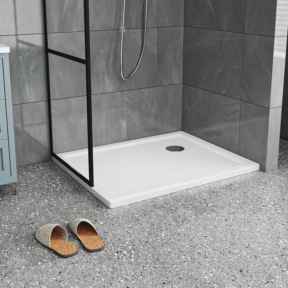 White 1000x800mm Rectangular Shower Tray