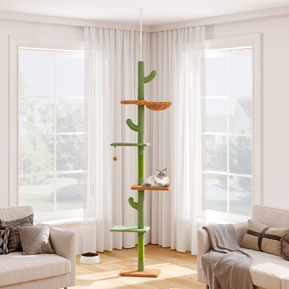 Green Cactus Scratching Post Cat Tree
