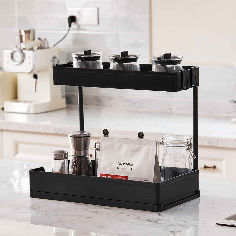 Multifunctional Plastic Pull Out Kitchen Storage Rack