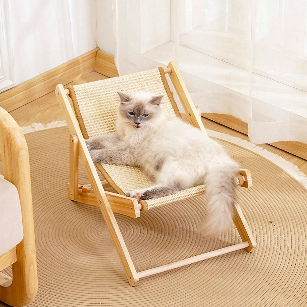 Natural Sisal Cat Recliner Cat Bed for Scratching and Sleeping