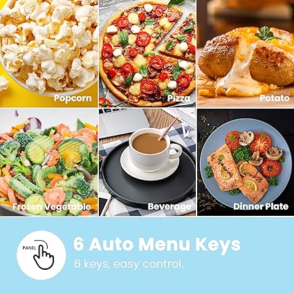 Black 700W 20L Countertop Microwave Oven with LED Display