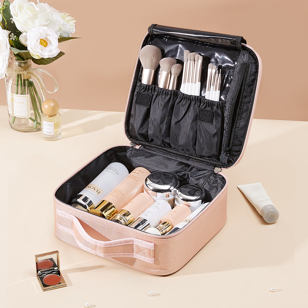 Pink Portable Waterproof Travel Makeup Bag