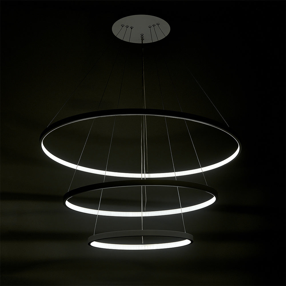 Modern 3 Circle Shape LED Ceiling Light , 20+40+60CM Cool White