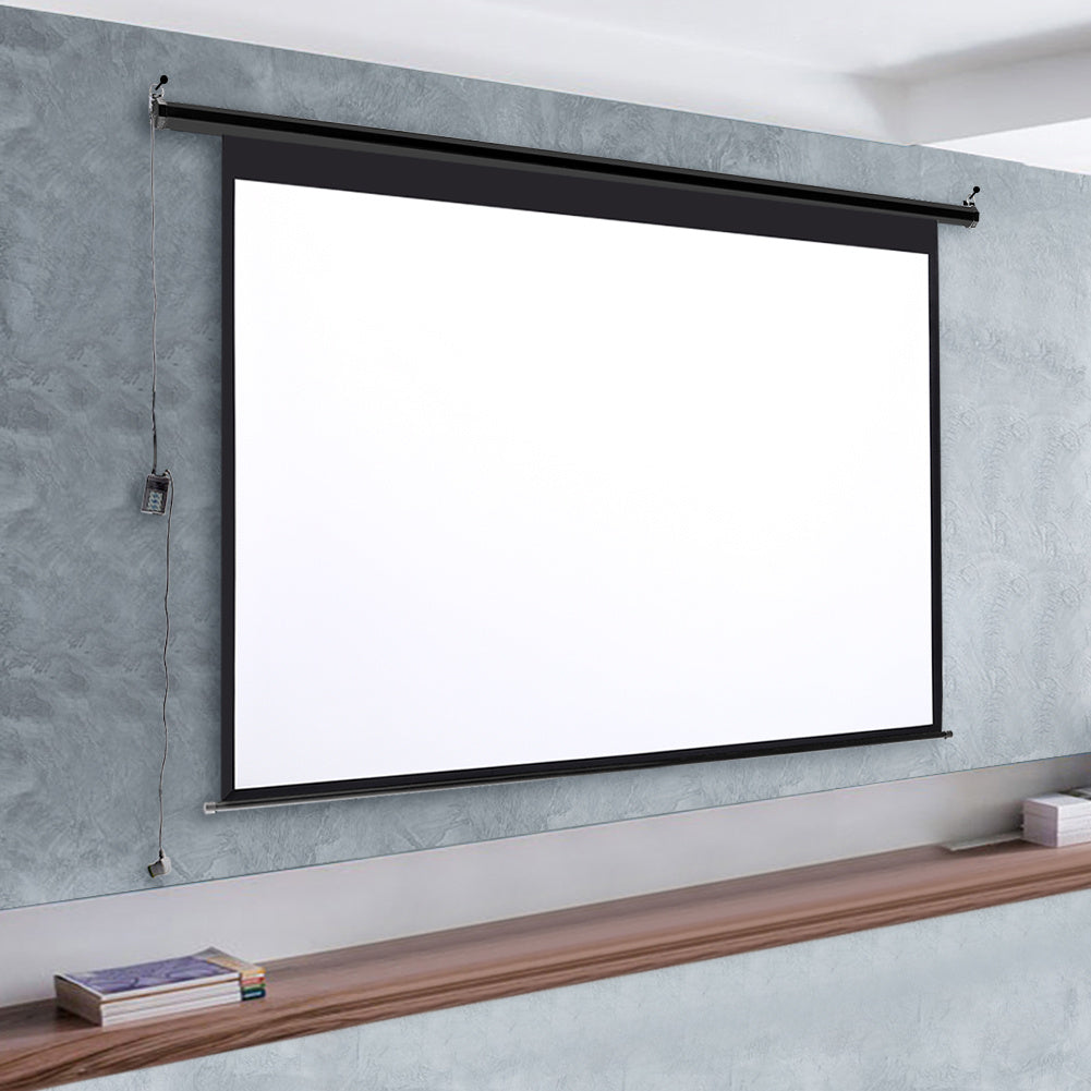 Motorized Electric Projector Screen with Remote Control