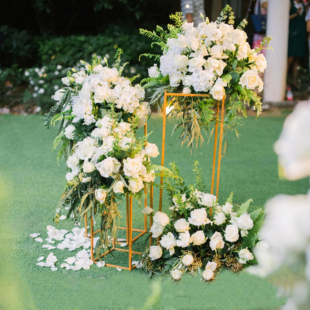 Gold Column Flower Stand for Wedding Decoration