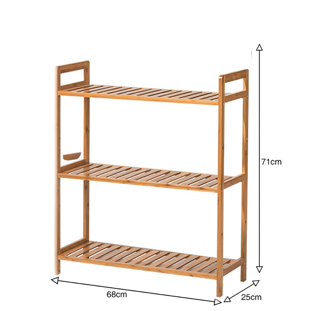 3 Tier Wood Bookcase Display Stand, 71x68x25CM