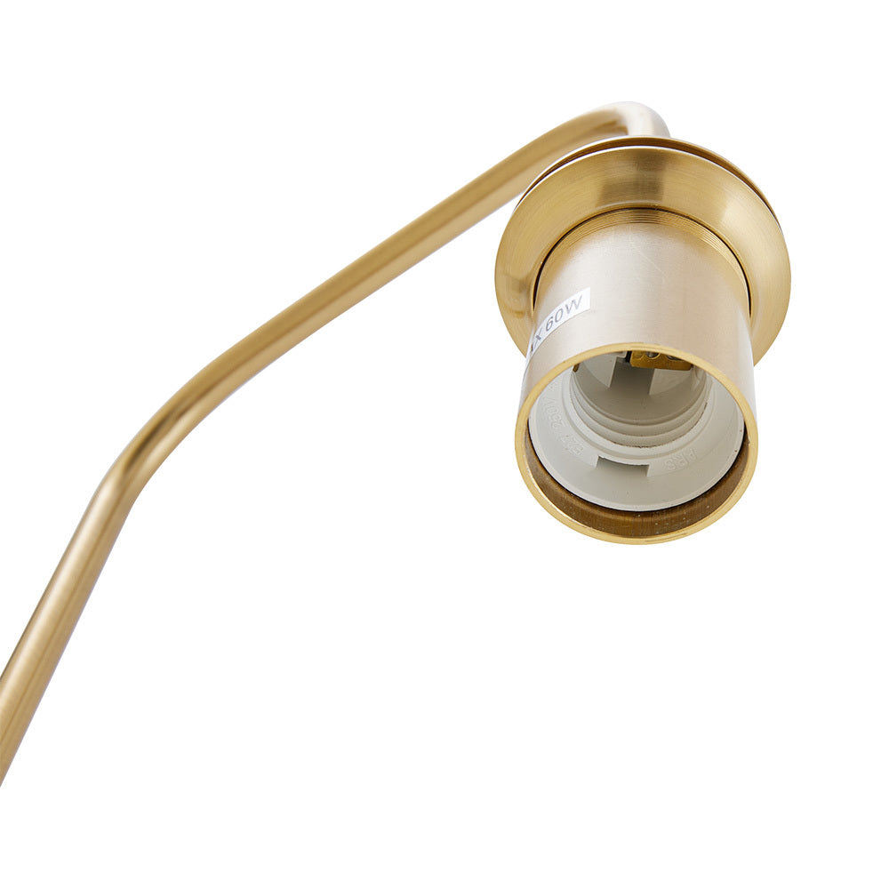 Gold Modern Arc Arm Floor Lamp