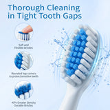 Sonic Electric Toothbrush 4 Heads USB Rechargeable White Cleaner with 4 Brush Heads