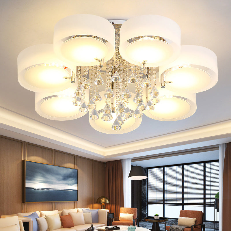 LED Crystal Ceiling Light Lamp 7 Head