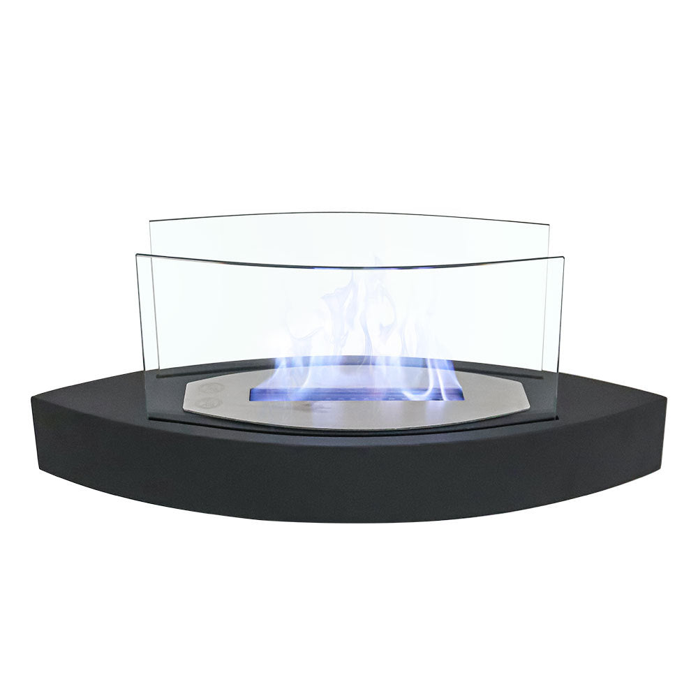 Unique Smokeless Stainless Steel Tabletop Ethanol Fireplace, Black