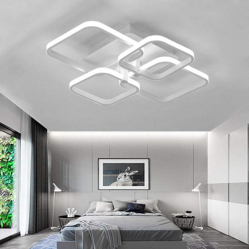 Square LED Ceiling Light Cool White Light 4 Head