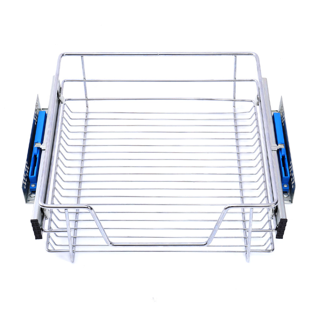 Pull Out Wire Basket Kitchen Cabinet Larder Organizer Cupboard Drawer, 40CM