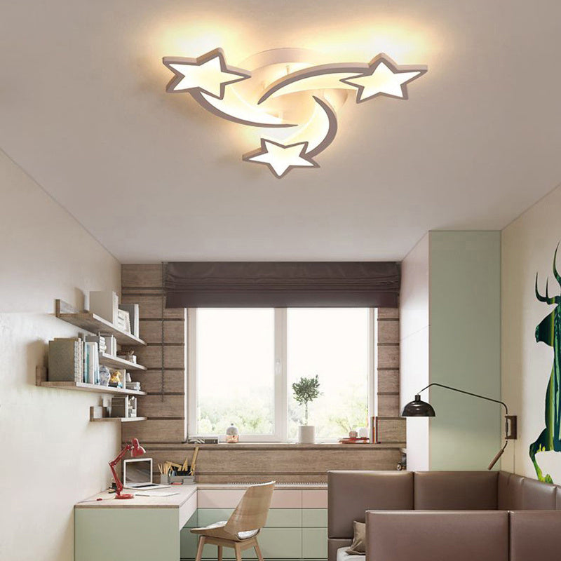 Modern Star LED Ceiling Light 3 Head Dimmable