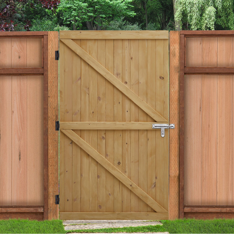 152cm Pine Wood Garden Gate with Latch
