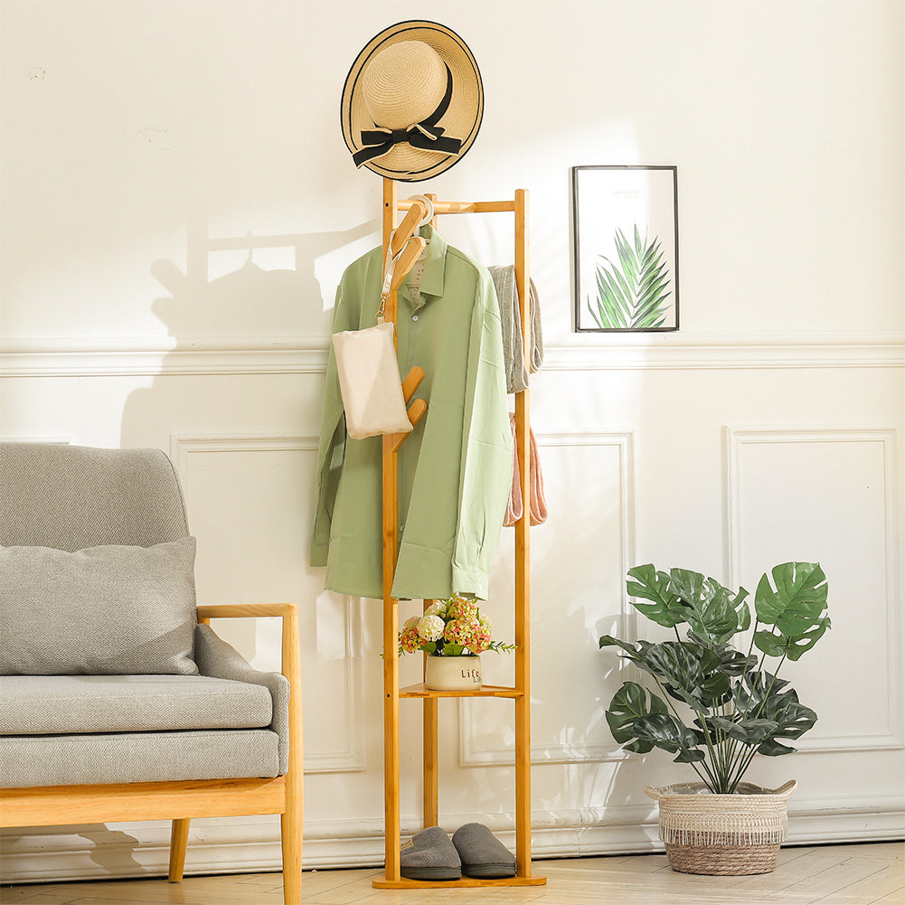 Bamboo Coat Rack Stand Coat Standing Tree