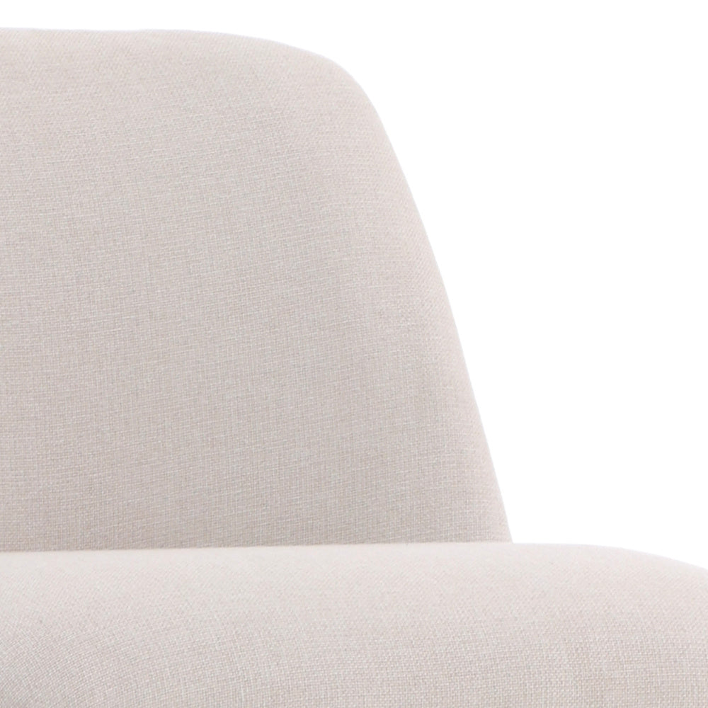 2 Set Linen Swivel Counter Bar Stools with Mid Backrest,Beige