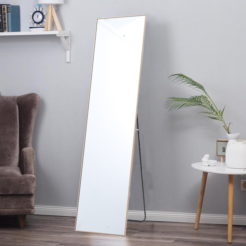 Gold Modern Rectangular Metal Freestanding Mirrors