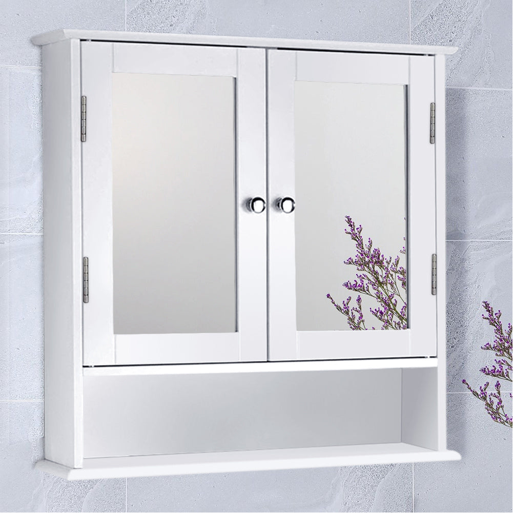 Wall Mounted Bathroom Mirror Cabinet, 2 Doors