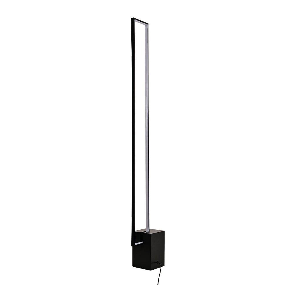 Black Rectangular LED Living Room Floor Lamp