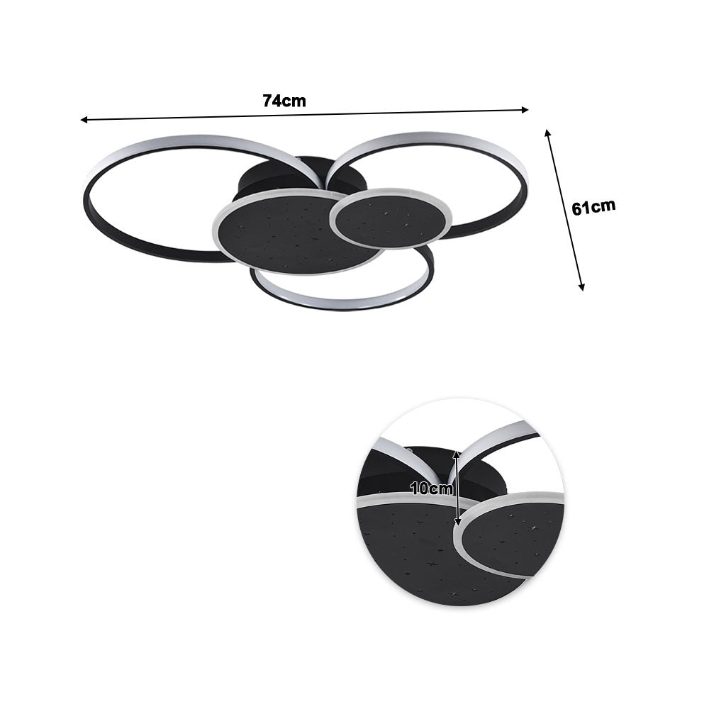 LED 5 Round Ceiling Light in White Light 74x61x10